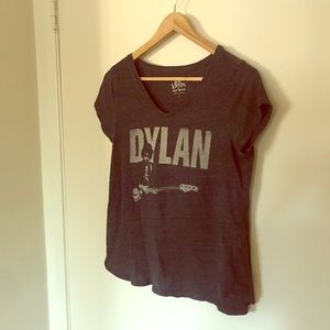 Lucky Brand Gray Bob Dylan V-Neck Shirt
